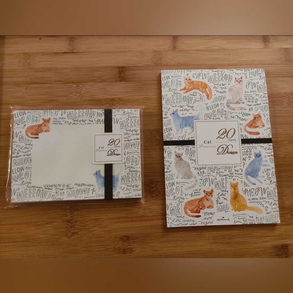 Japanese hallmark cat themed letter set